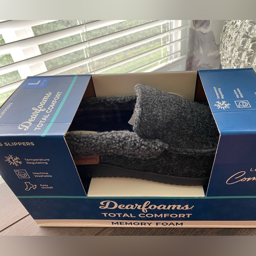 Dearfoams Memory Foam Men’s Hardshell Slippers 11-12 - Picture 11 of 12